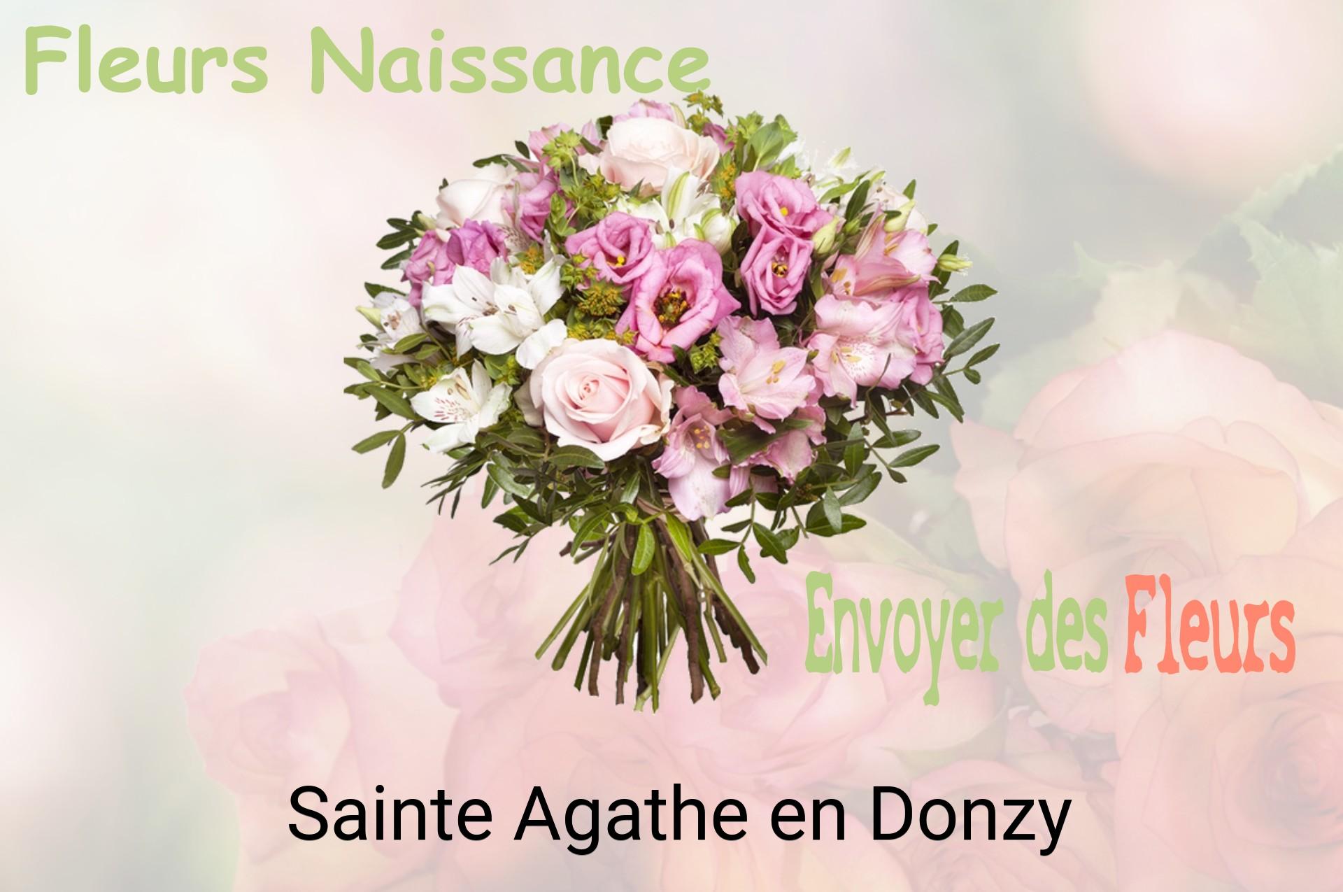 Bouquet de fleurs de naissance livré à Sainte-Agathe-en-Donzy
