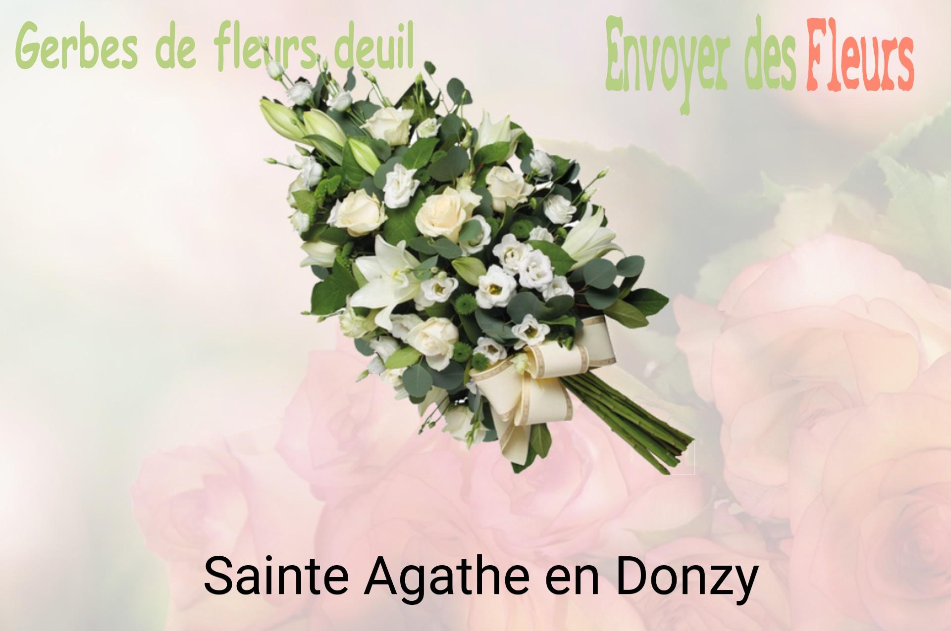 Gerbe de fleurs de deuil livrée à Sainte-Agathe-en-Donzy